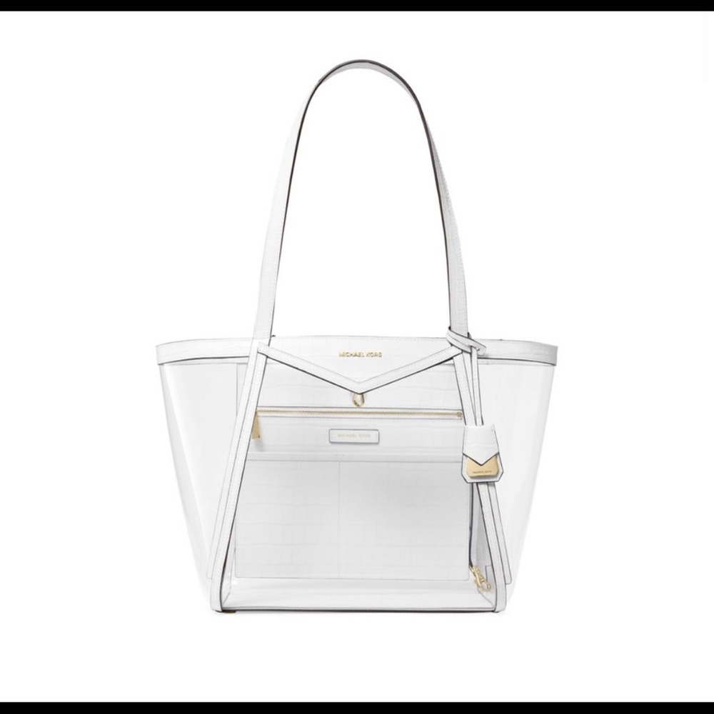 Michael Kors Clear Insert Tote (white)